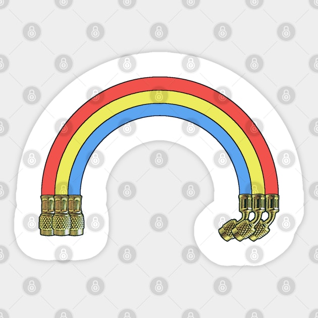 Refrigerant Hoses Rainbow Sticker by 4Tradies